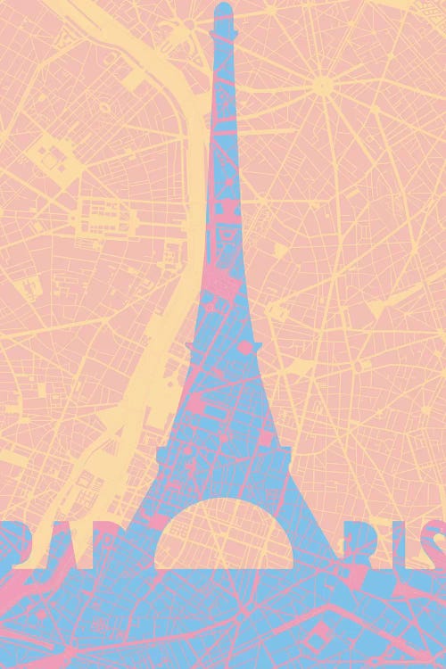 Eiffel Tower by Planos Urbanos wall art