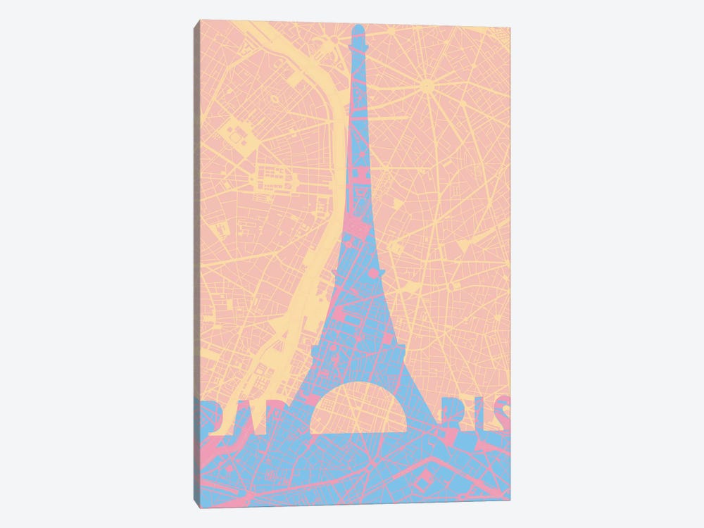 Eiffel Tower by Planos Urbanos 1-piece Canvas Print