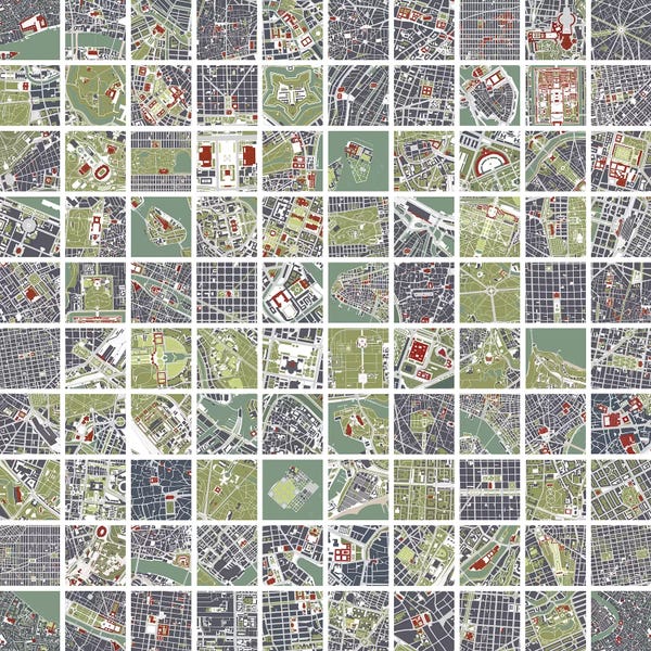 Planos Urbanos: 20 Cities Fragments by Planos Urbanos