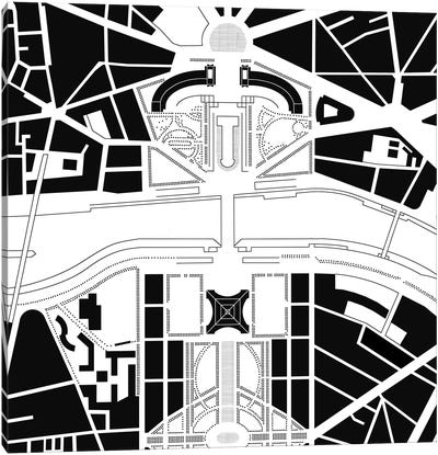 Eiffel Tower Paris Canvas Art Print - Planos Urbanos