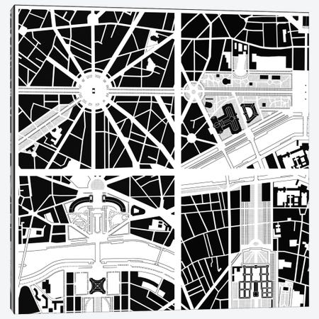 Fragments IV Paris Canvas Print #PUB27} by Planos Urbanos Art Print