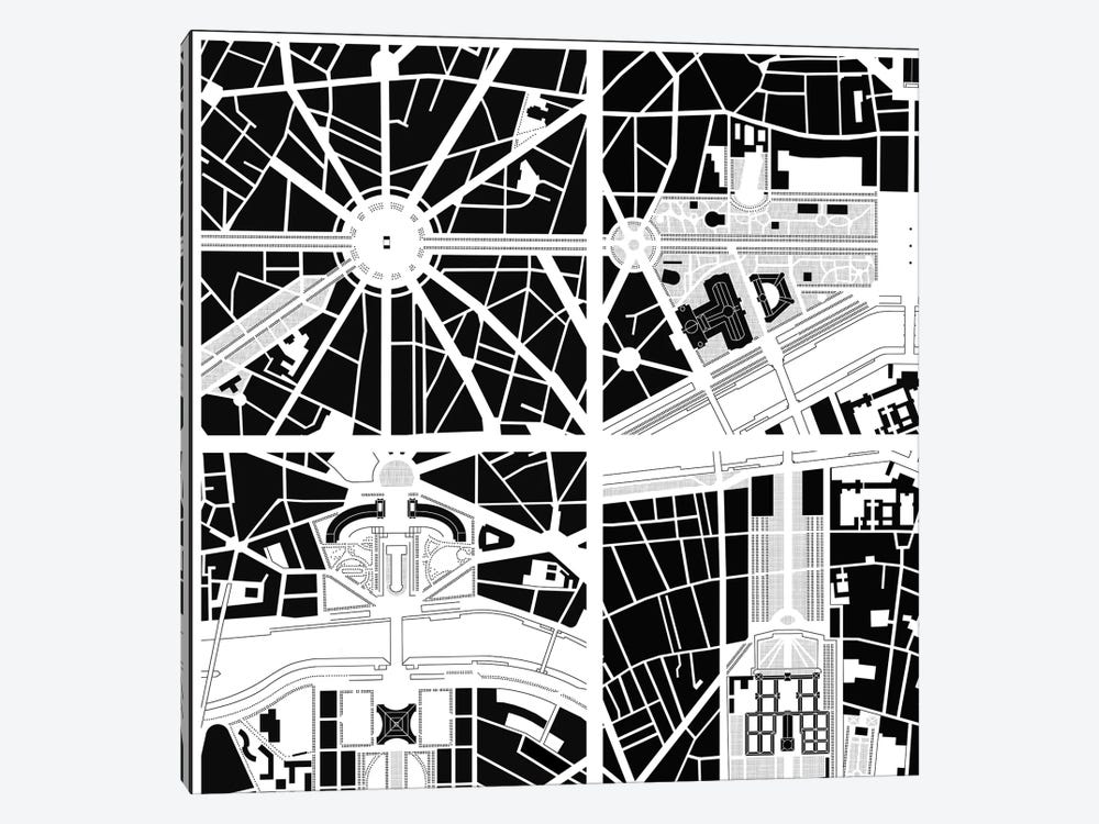 Fragments IV Paris by Planos Urbanos 1-piece Canvas Artwork