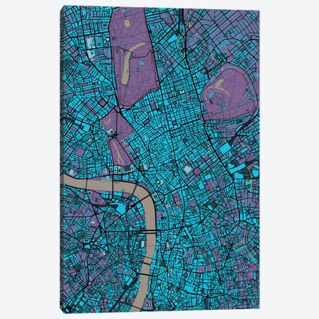 London Twilight Canvas Print #PUB35} by Planos Urbanos Canvas Wall Art