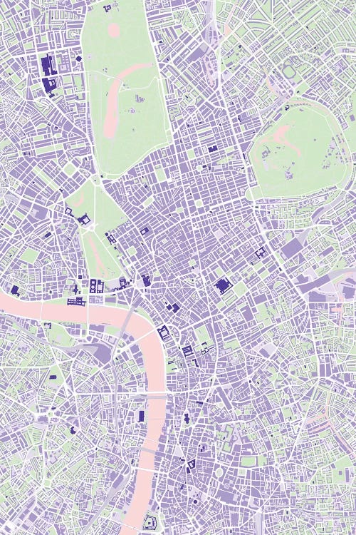 London Violet by Planos Urbanos wall art