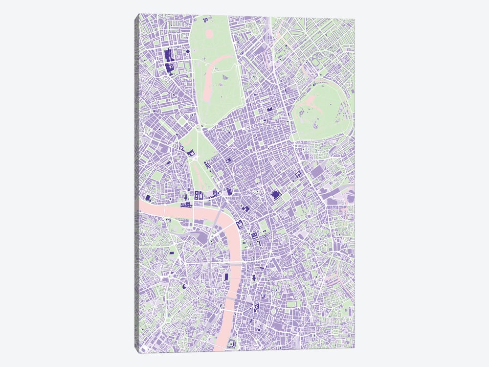 London Violet by Planos Urbanos 1-piece Art Print