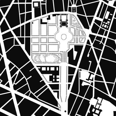 Luxembourg Gardens. Paris by Planos Urbanos multi panel art