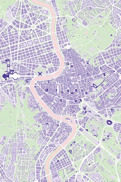 Rome Violet by Planos Urbanos wall art