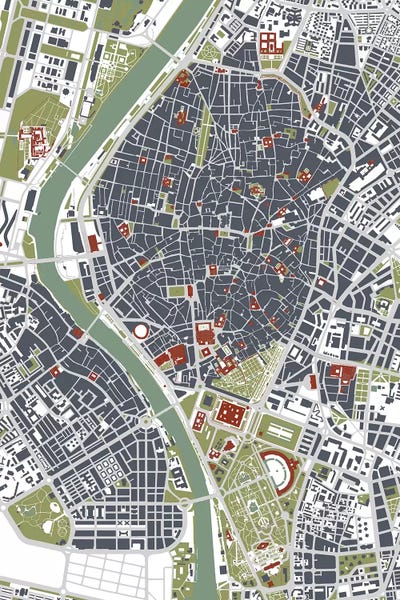 Planos Urbanos: Seville Engraving by Planos Urbanos
