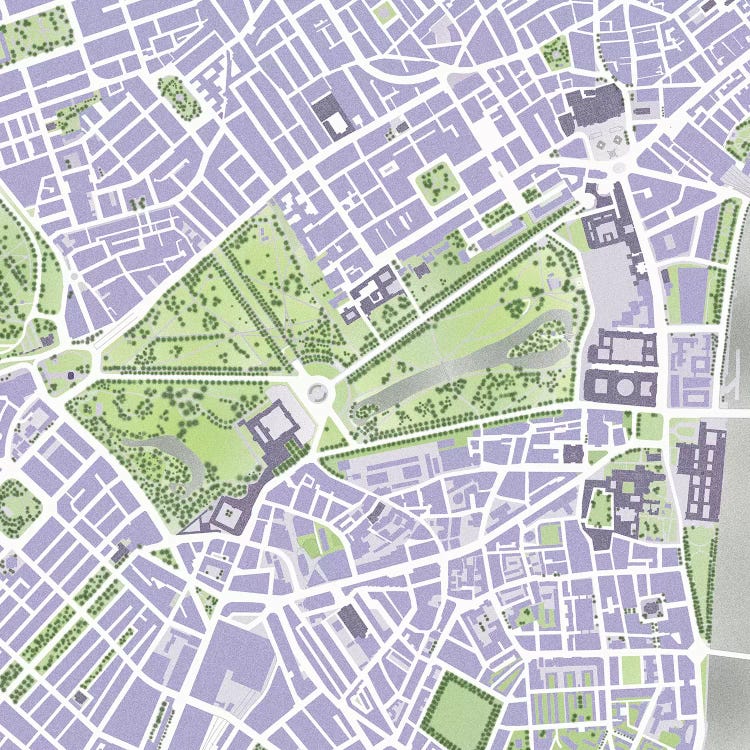 St James Park by Planos Urbanos wall art