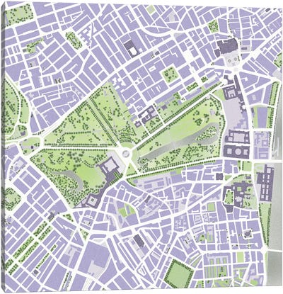 St James Park Canvas Art Print - Planos Urbanos