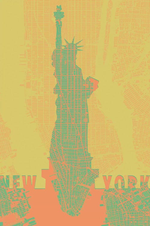 Statue Of Liberty NY by Planos Urbanos wall art