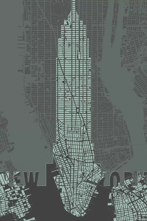 Windows Over Manhattan by Planos Urbanos wall art