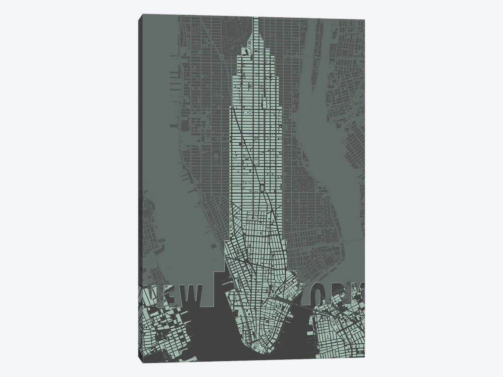 Windows Over Manhattan by Planos Urbanos 1-piece Canvas Print
