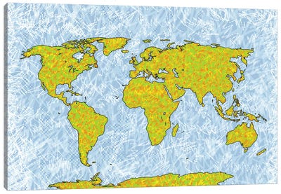 World Map Canvas Art Print - Planos Urbanos