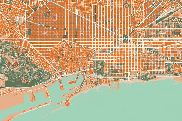 Planos Urbanos: Barcelona Orange by Planos Urbanos