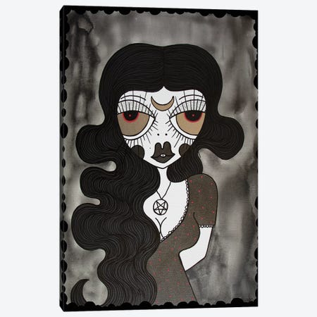Goth Girl Canvas Print #PUP14} by Little Punk People Canvas Art