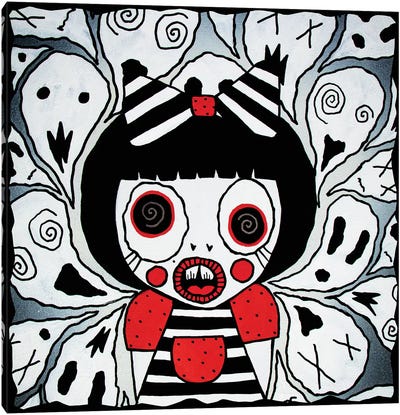 I See Ghosts Canvas Art Print - Little Punk People