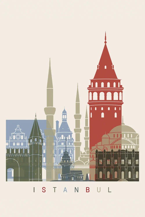 Istanbul Skyline Poster