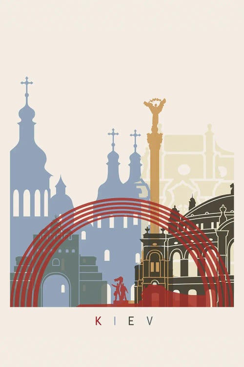 Kiev Skyline Poster