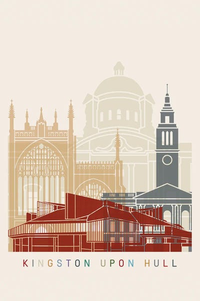 Kingston Upon Hull Skyline Poster
