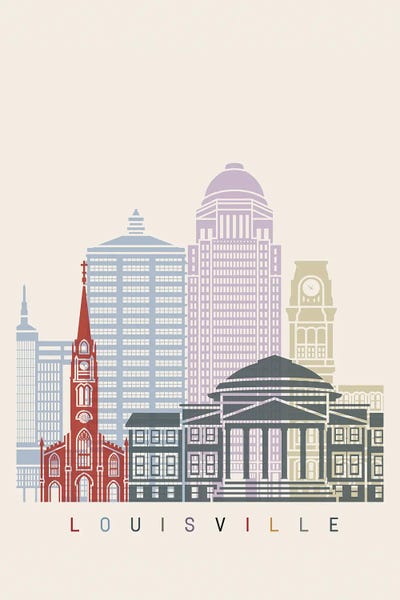 Kentucky: Louisville Skyline Poster by Paul Rommer
