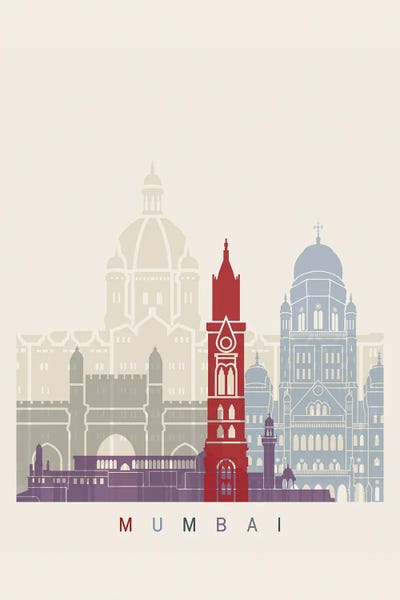 Maharashtra: Mumbai Skyline Poster by Paul Rommer