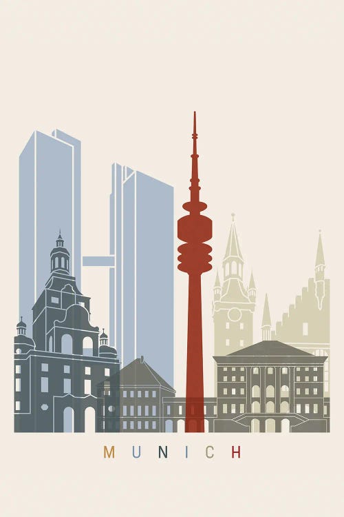 Munich Skyline Poster