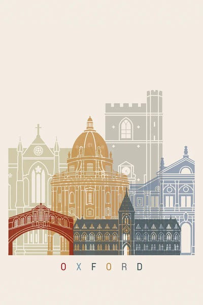 Oxford: Oxford Skyline Poster by Paul Rommer