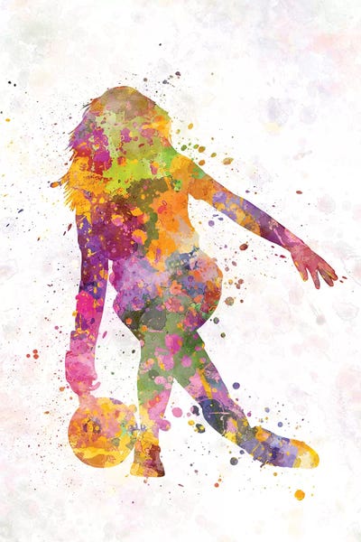 Bowling Female Silhouette by Paul Rommer art print