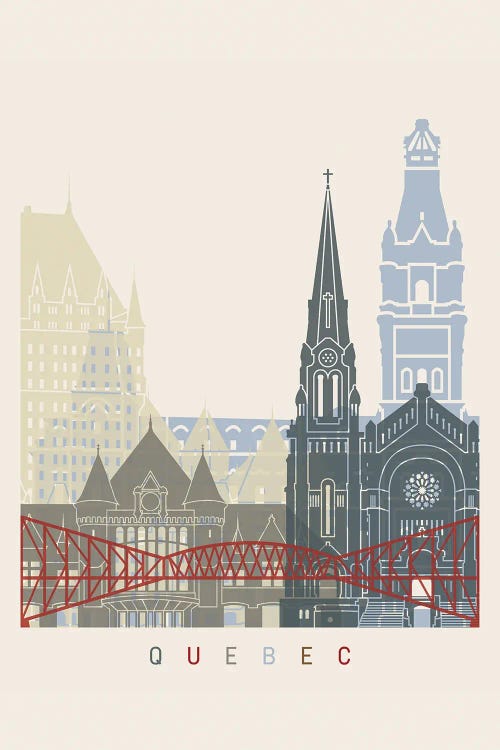 Quebec Skyline Poster