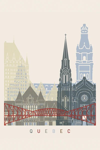 Quebec: Quebec Skyline Poster by Paul Rommer