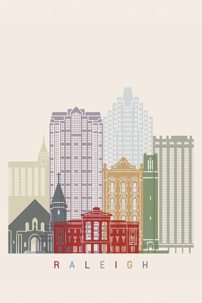 Paul Rommer: Raleigh II Skyline Poster by Paul Rommer