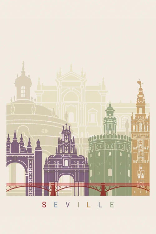 Seville II Skyline Poster