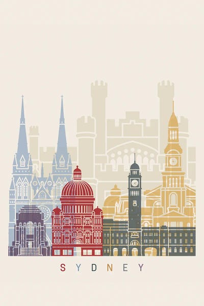 Australia: Sydney III Skyline Poster by Paul Rommer