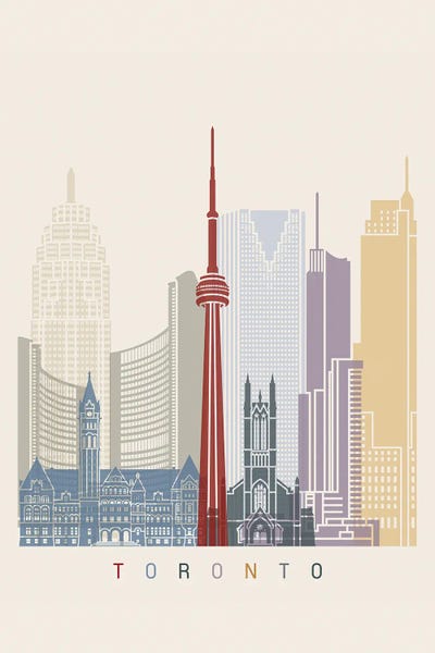 Ontario: Toronto Skyline Poster by Paul Rommer