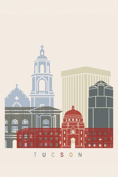 Tucson: Tucson Skyline Poster by Paul Rommer