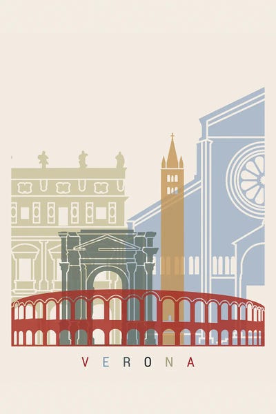Verona: Verona Skyline Poster by Paul Rommer