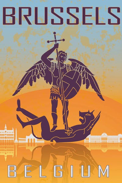 Monuments: Brussels Vintage Poster by Paul Rommer