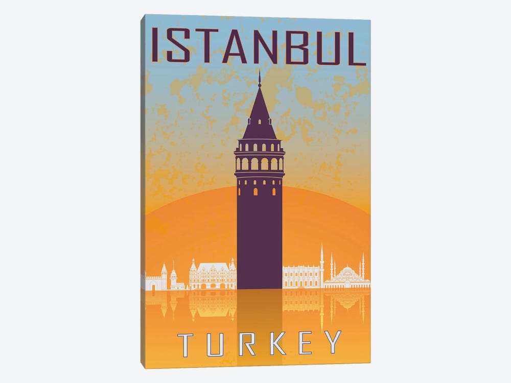Istanbul Vintage Poster by Paul Rommer 1-piece Canvas Art Print