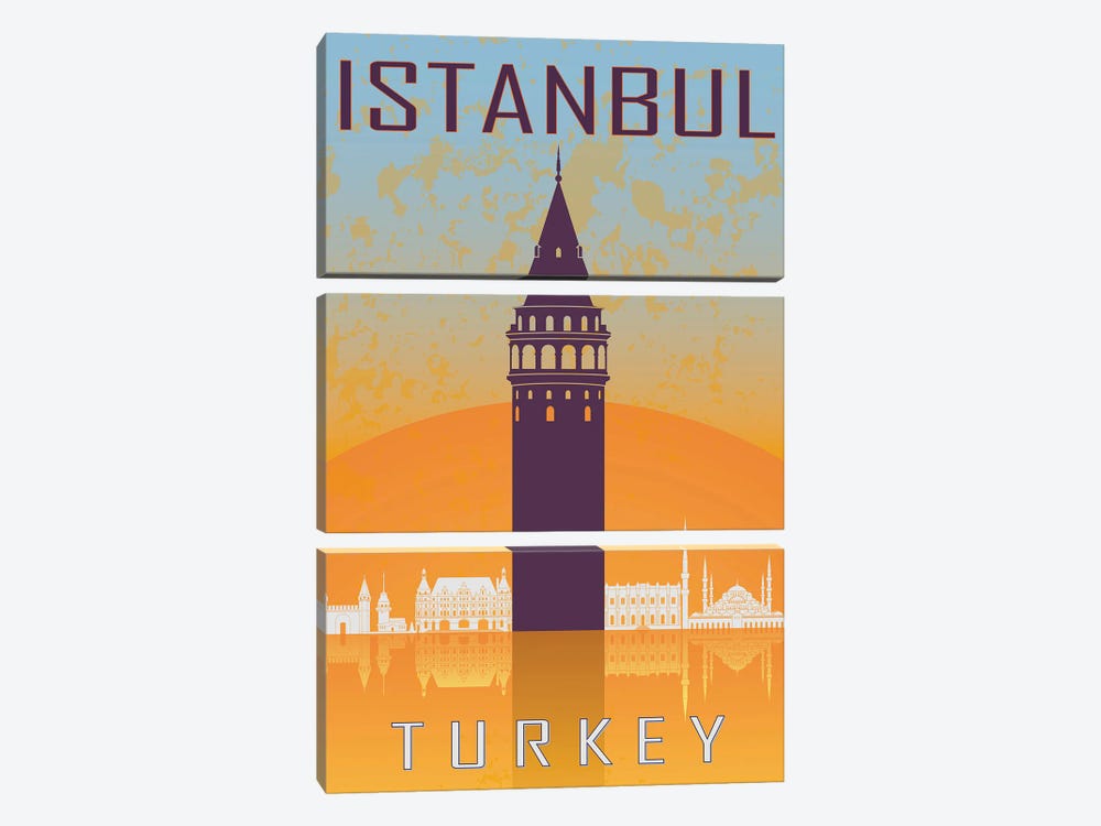 Istanbul Vintage Poster by Paul Rommer 3-piece Art Print