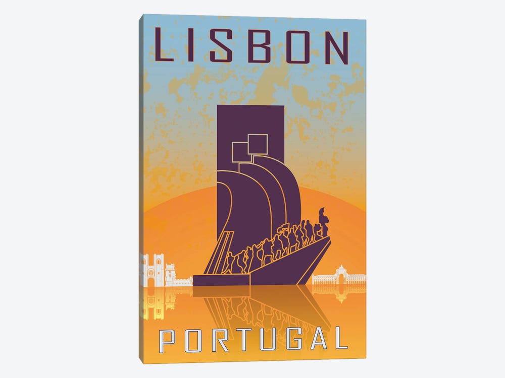 Lisbon Vintage Poster by Paul Rommer 1-piece Art Print