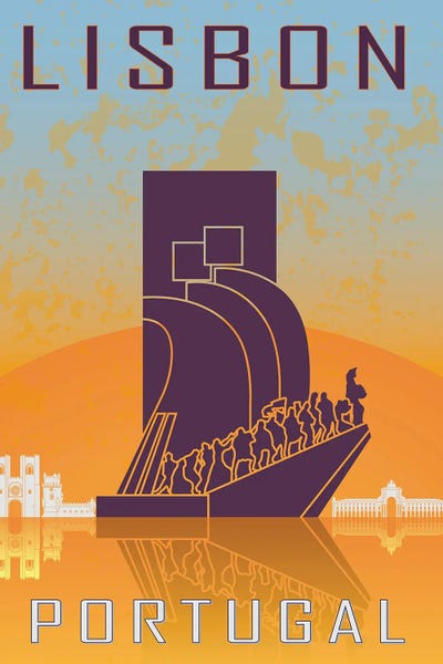 Paul Rommer: Lisbon Vintage Poster by Paul Rommer