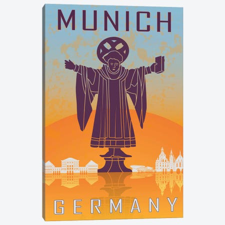 Munich Vintage Poster Canvas Print #PUR1162} by Paul Rommer Art Print