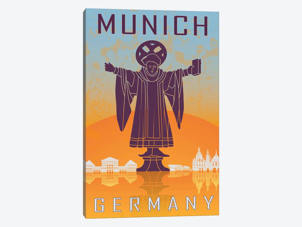 Munich Vintage Poster by Paul Rommer 1-piece Canvas Print