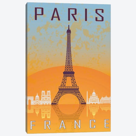 Paris Vintage Poster Canvas Print #PUR1165} by Paul Rommer Canvas Wall Art