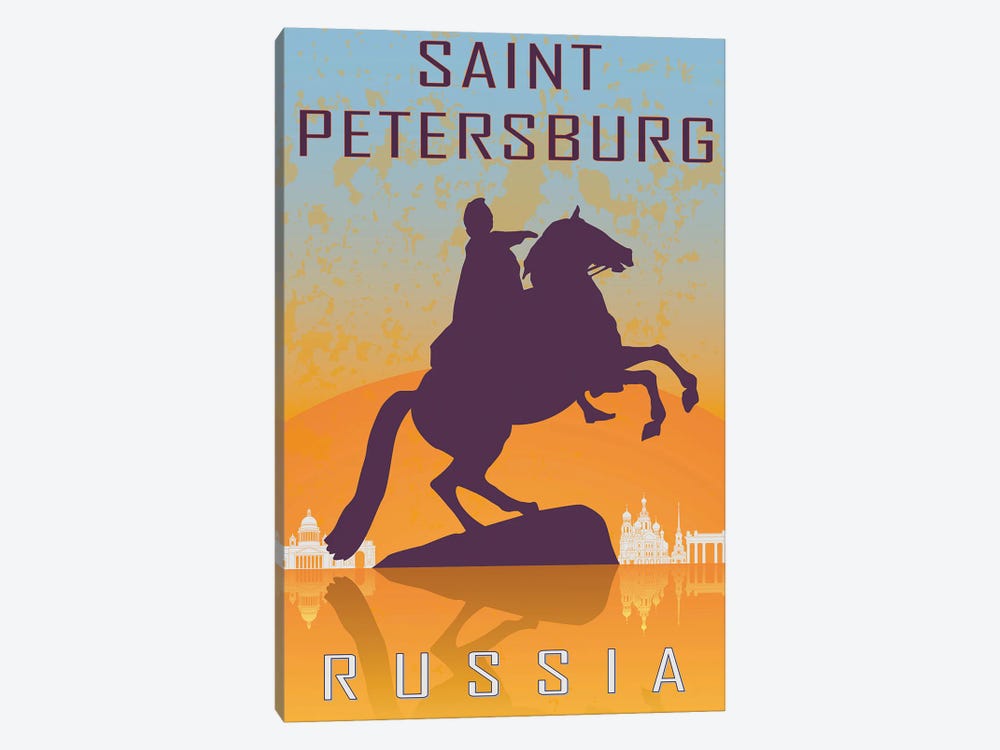 Saint Petersburg Vintage Poster by Paul Rommer 1-piece Canvas Wall Art