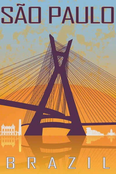 South America: Sao Paulo Vintage Poster by Paul Rommer