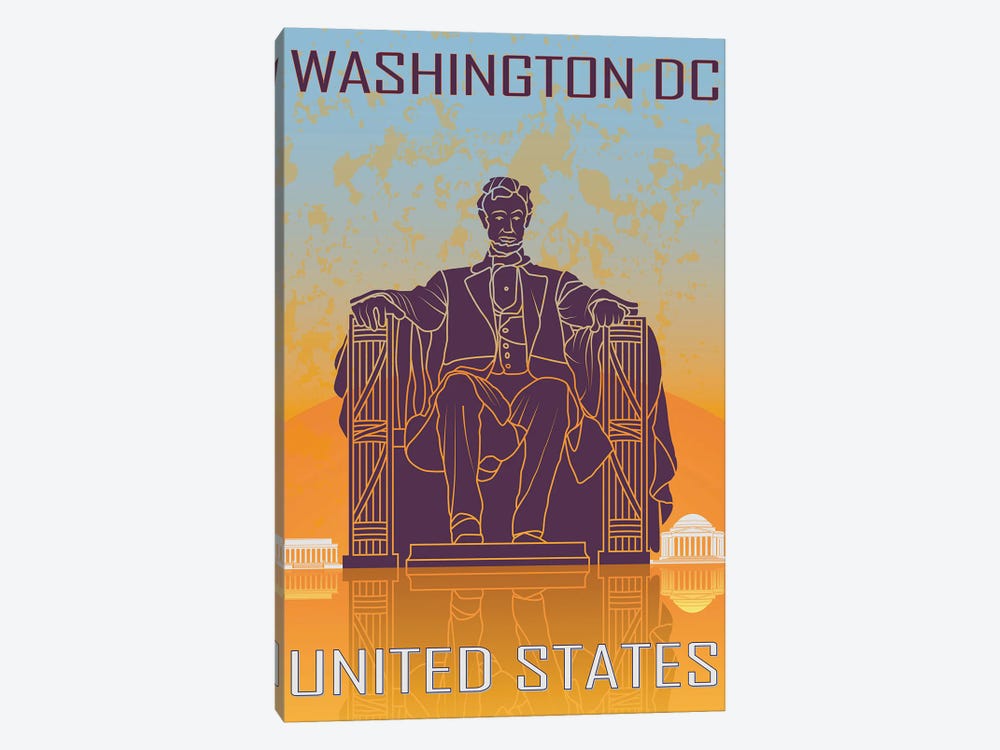 Washington Dc Vintage Poster by Paul Rommer 1-piece Canvas Print