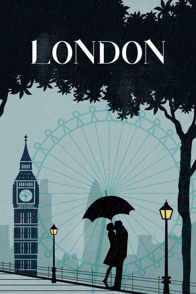 Paul Rommer: London Vintage Poster Travel by Paul Rommer