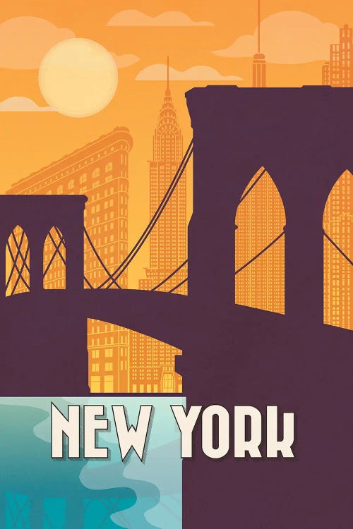 New York Vintage Poster Travel